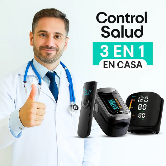 Kit Control Salud™ - Medidor de presión digital + oxímetro + termómetro – Salud en Casa