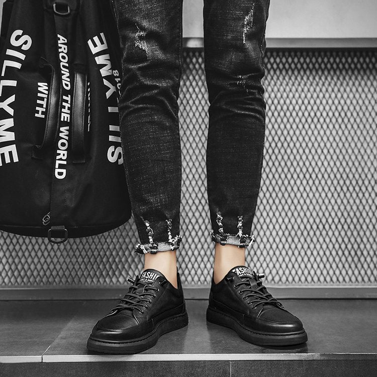 Zapatos casuales de cuero genuino